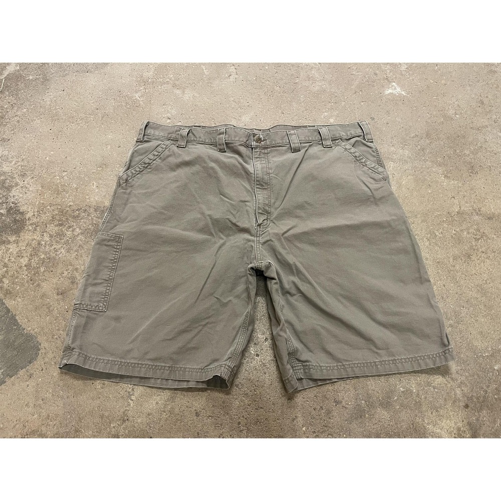 Carhartt Shorts‎ Mens 38 Gray Canvas Cargo Relaxed Work Utility Pockets 100115